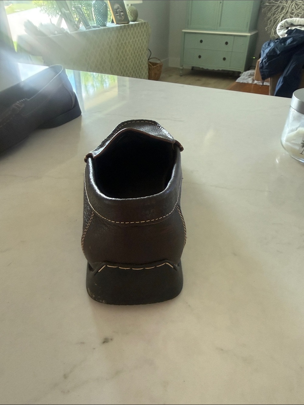Aston Grey Men's Brown Leather Slip-On Loafers - Picture 5 of 5